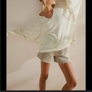 We The Free Cream Knit Top